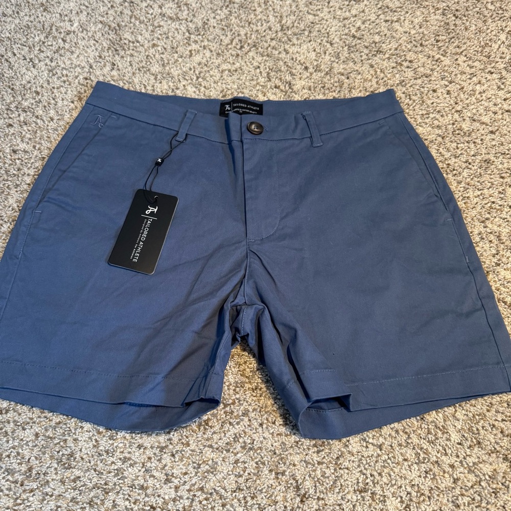 Tailored Men's Flat Front Shorts - Navy